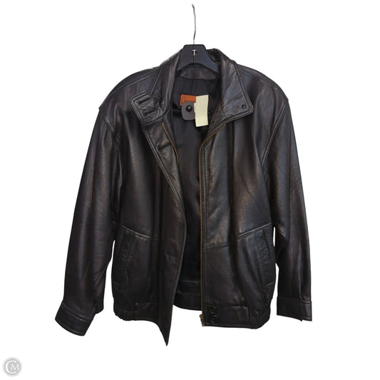 Jacket Leather By Clothes Mentor In Black, Size: M