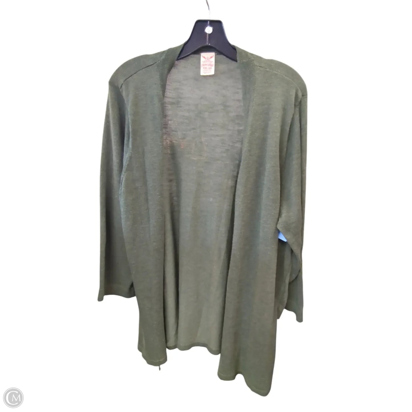 Cardigan By Faded Glory In Green, Size: 2x