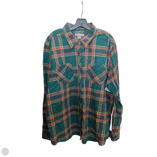 Top Long Sleeve By Natural Reflections In Plaid Pattern, Size: 1x