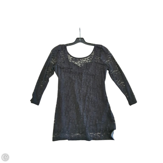 Top Long Sleeve By Guess In Black, Size: S