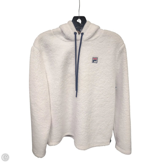 Sweatshirt Hoodie By Fila In White, Size: S