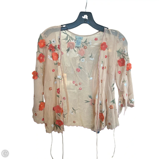 Top Short Sleeve By Odille In Floral Print, Size: 4