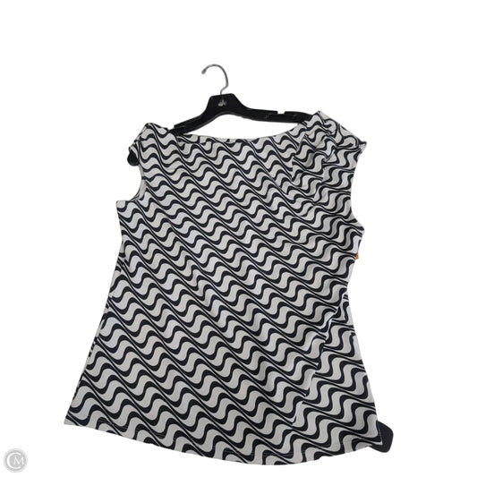 Top Short Sleeve By Inc In Black & White, Size: L