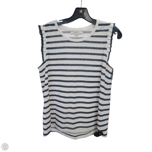 Top Sleeveless By Loft In Striped Pattern, Size: M