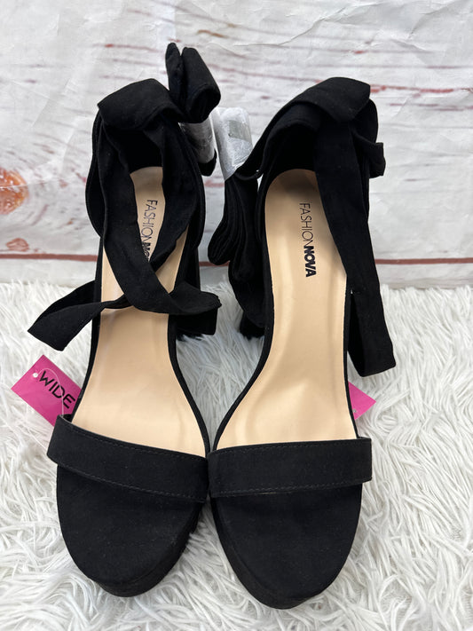 Shoes Heels Block By Fashion Nova In Black, Size: 9