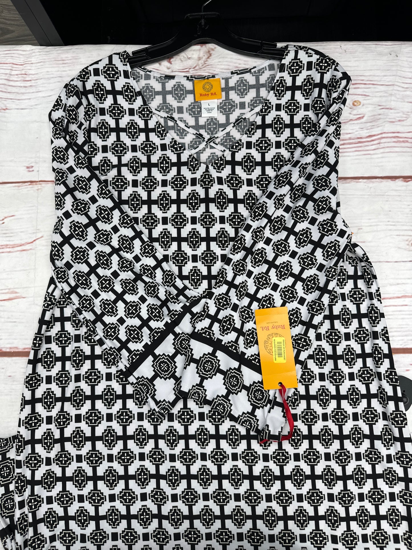 Dress Work By Ruby Rd In Black White, Size: L