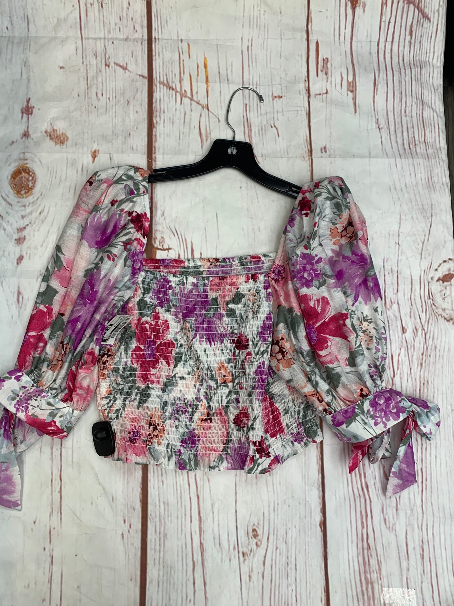 Floral Top 3/4 Sleeve Express, Size S