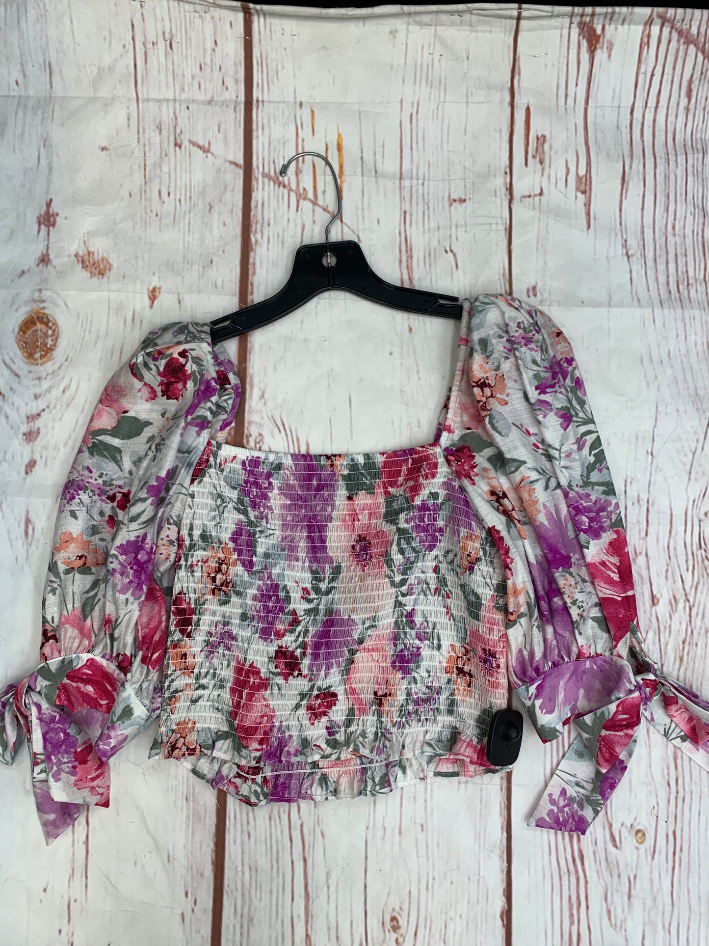 Floral Top 3/4 Sleeve Express, Size S