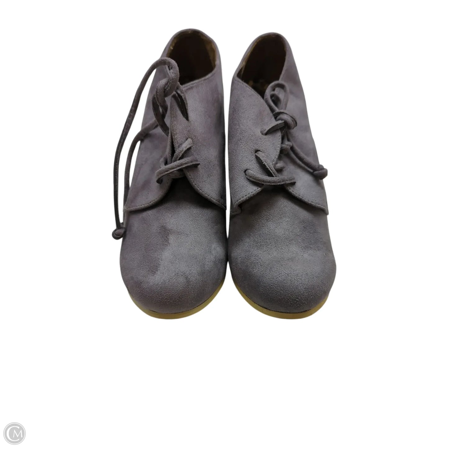 Shoes Heels Wedge By Clothes Mentor In Grey, Size: 10