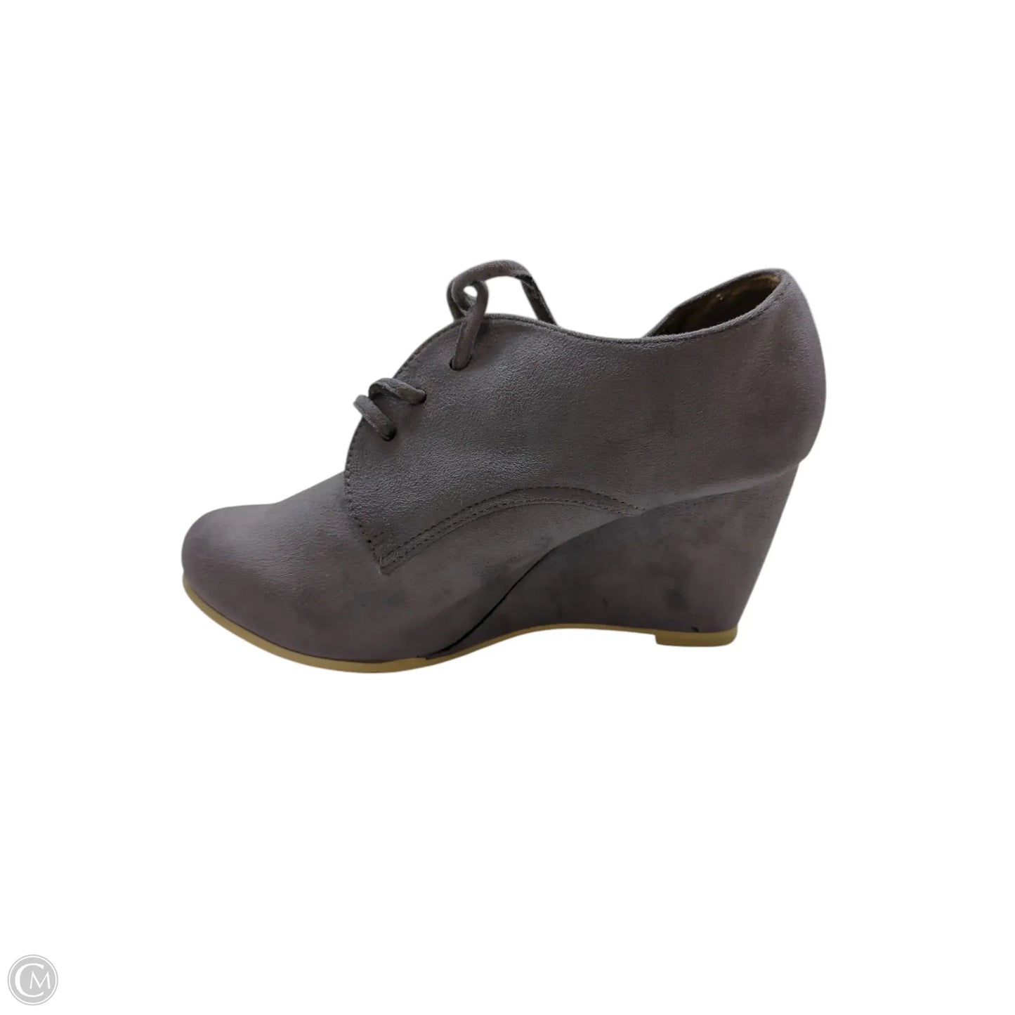 Shoes Heels Wedge By Clothes Mentor In Grey, Size: 10