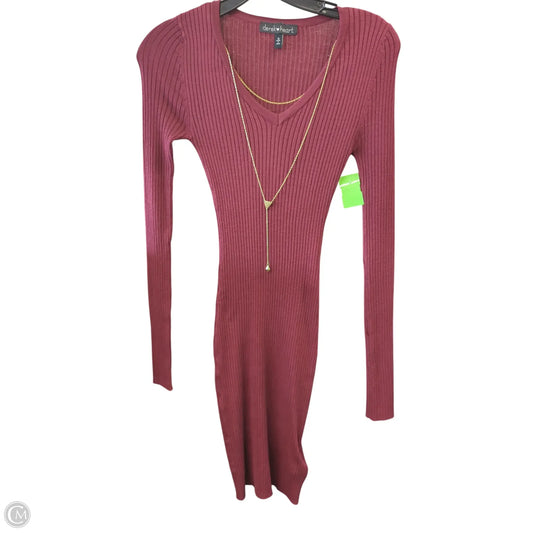 Dress Casual Midi By Derek Heart In Maroon, Size: S