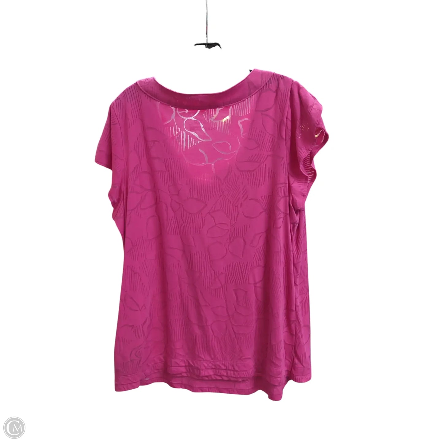 Top Short Sleeve By Classic Elements In Pink, Size: Xl