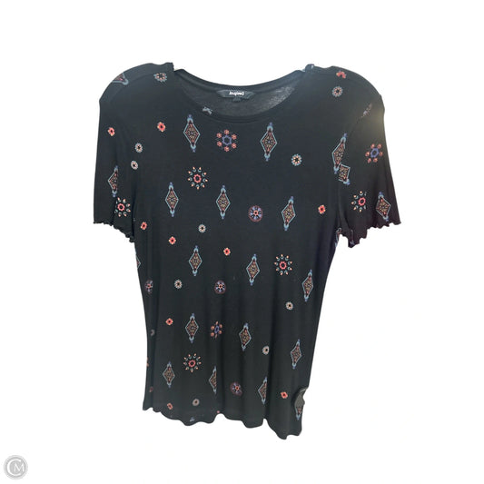 Top Short Sleeve By Desigual In Black, Size: S