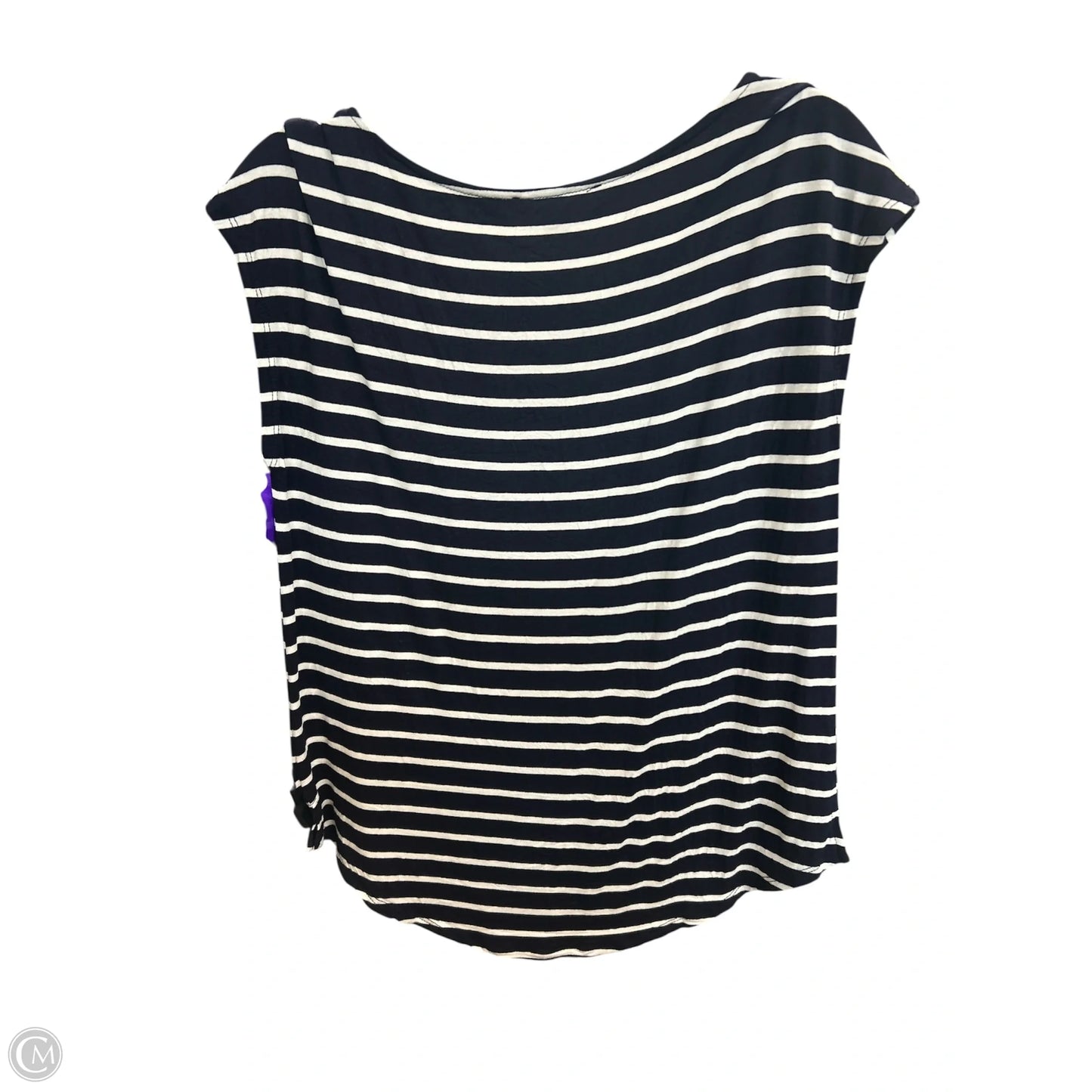 Top Short Sleeve Basic By Green Envelope In Striped Pattern, Size: S