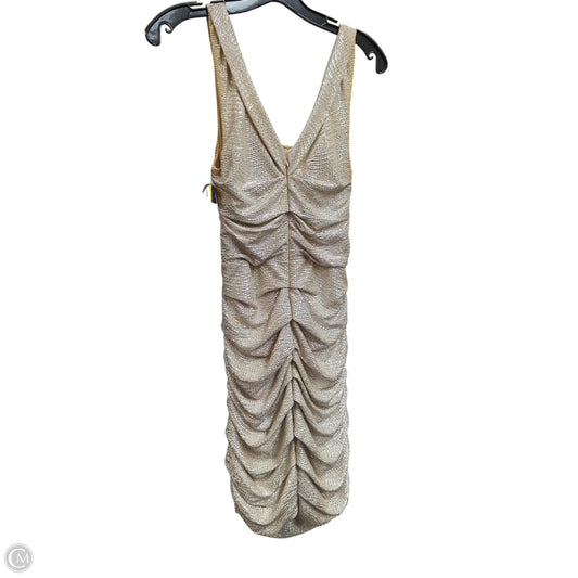 Dress Party Midi By Express In Gold, Size: 8