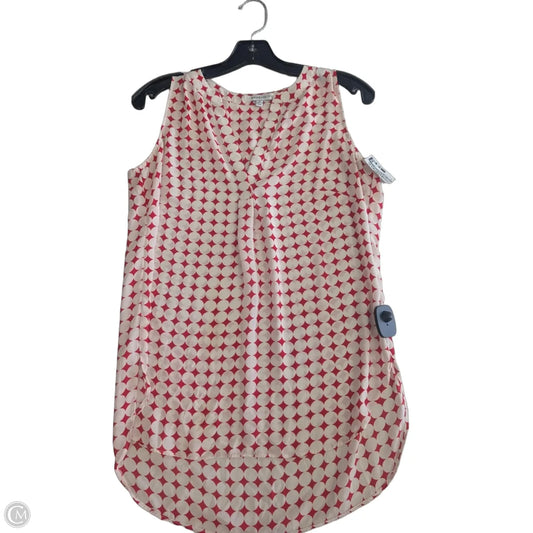 Top Sleeveless By Rose And Olive In Red & White, Size: Xs