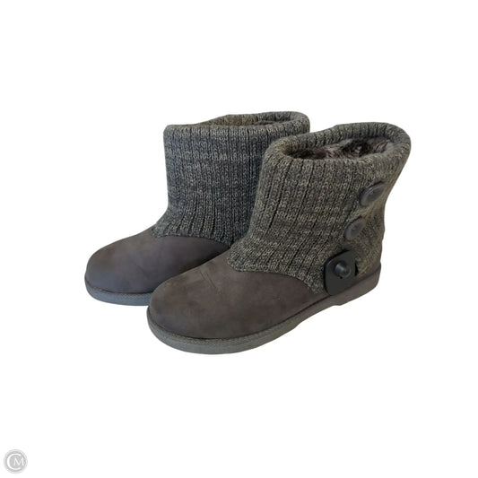 Boots Mid-calf Flats By Clothes Mentor In Grey, Size: 11