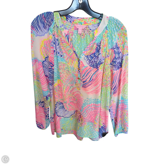 Top Long Sleeve Designer By Lilly Pulitzer In Multi-colored, Size: Xs