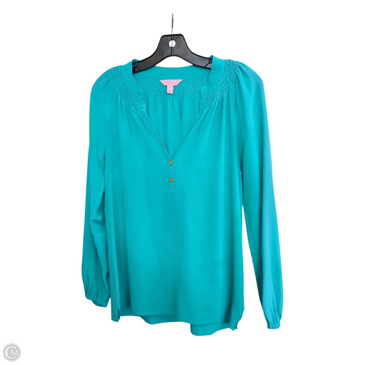 Top Long Sleeve Designer By Lilly Pulitzer In Teal, Size: Xs