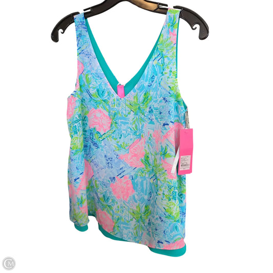 Top Sleeveless Designer By Lilly Pulitzer In Teal, Size: Xs
