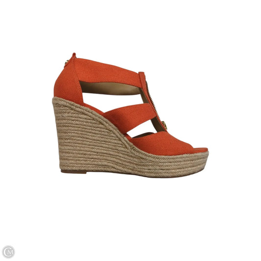 Shoes Heels Wedge By Michael By Michael Kors In Orange, Size: 7