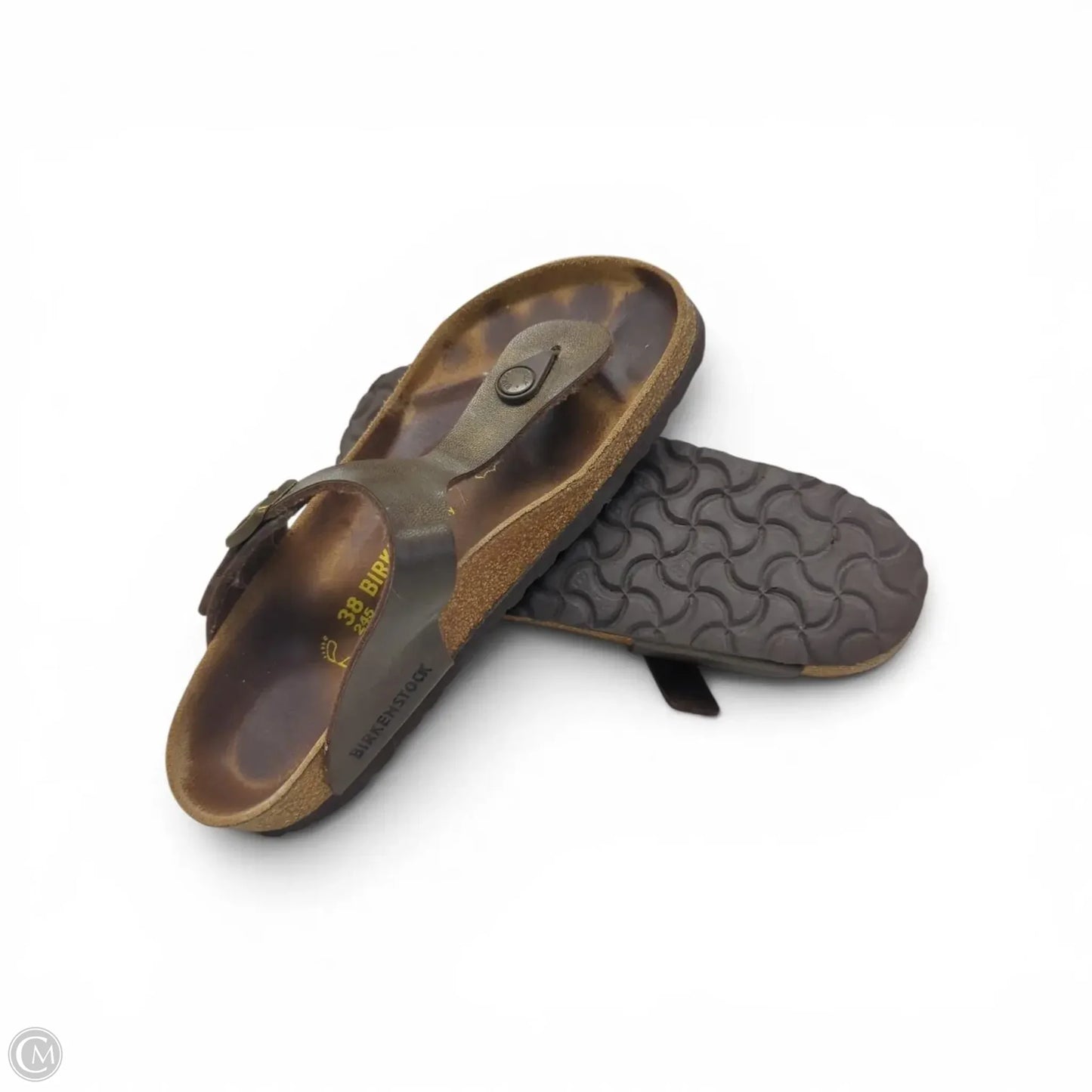 Sandals Flats By Birkenstock In Brown, Size: 7.5