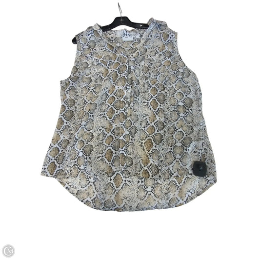 Top Sleeveless By New York And Co In Snakeskin Print, Size: Xl