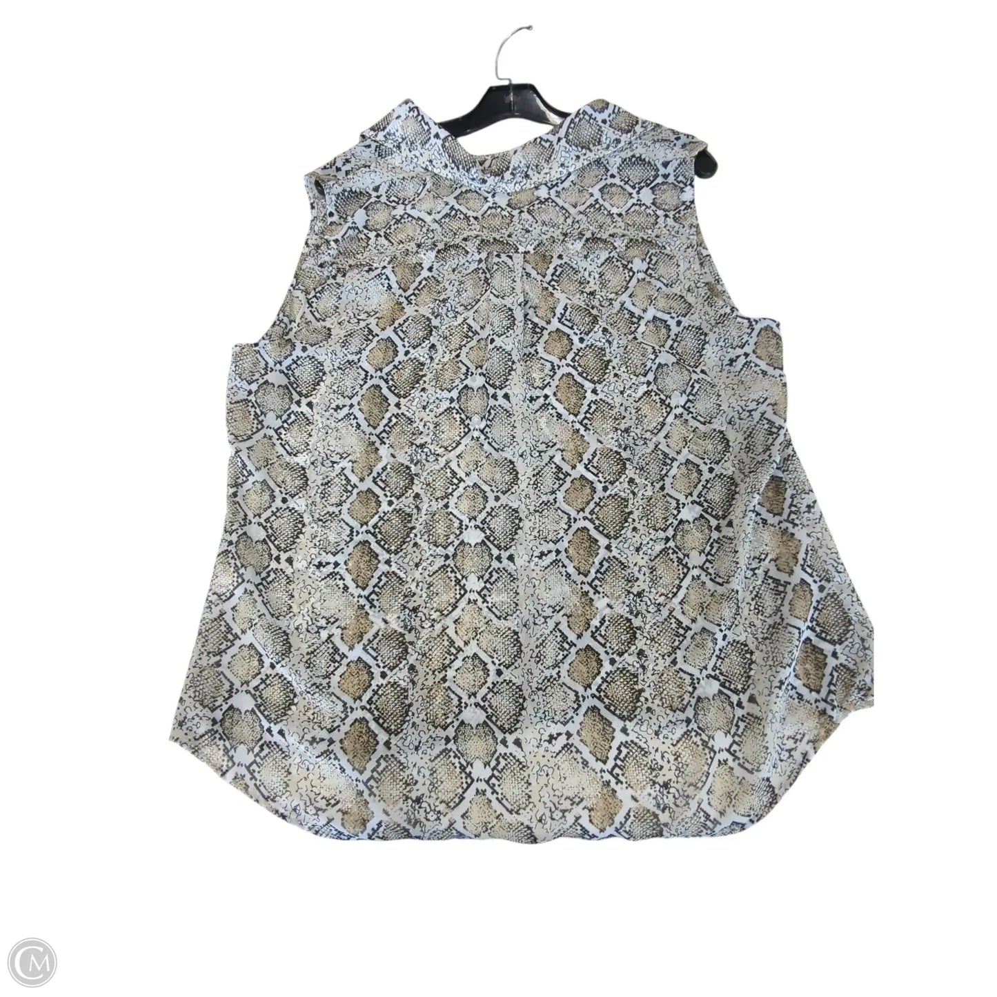 Top Sleeveless By New York And Co In Snakeskin Print, Size: Xl