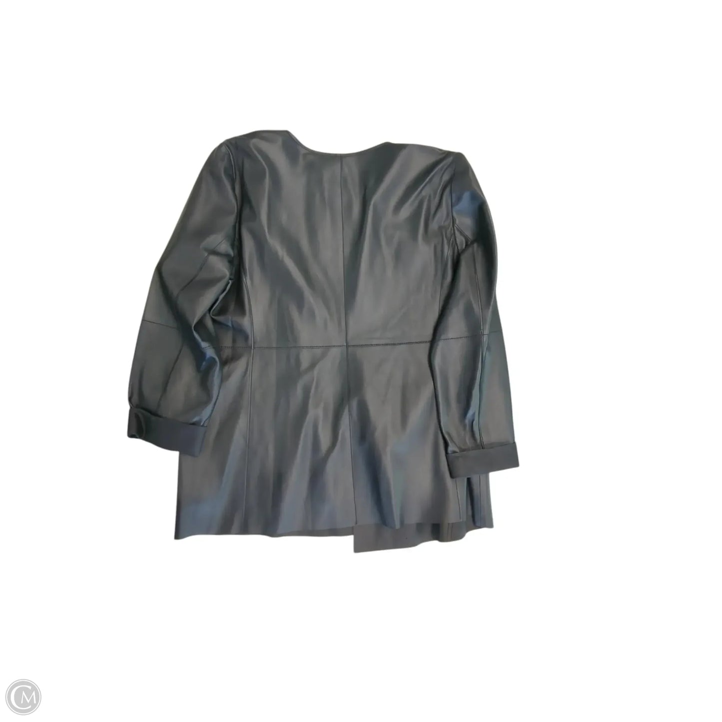 Jacket Leather By Eileen Fisher In Black, Size: Xl
