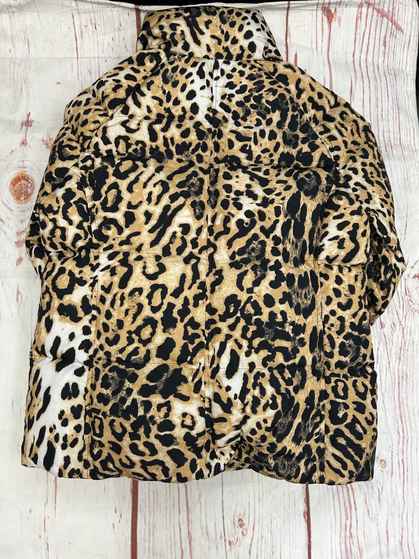 Coat Puffer & Quilted By Express In Animal Print, Size: Petite   Small