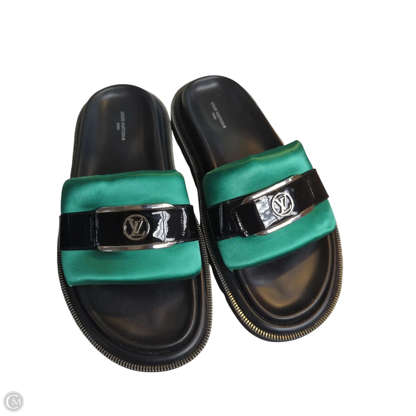 Sandals Luxury Designer By Louis Vuitton In Green, Size: 11