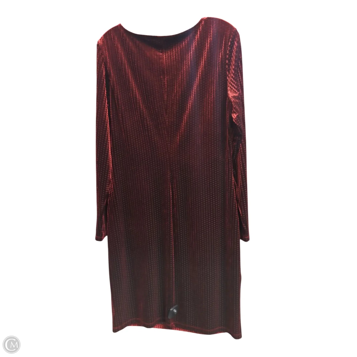 Dress Casual Midi By Tahari By Arthur Levine In Maroon, Size: L