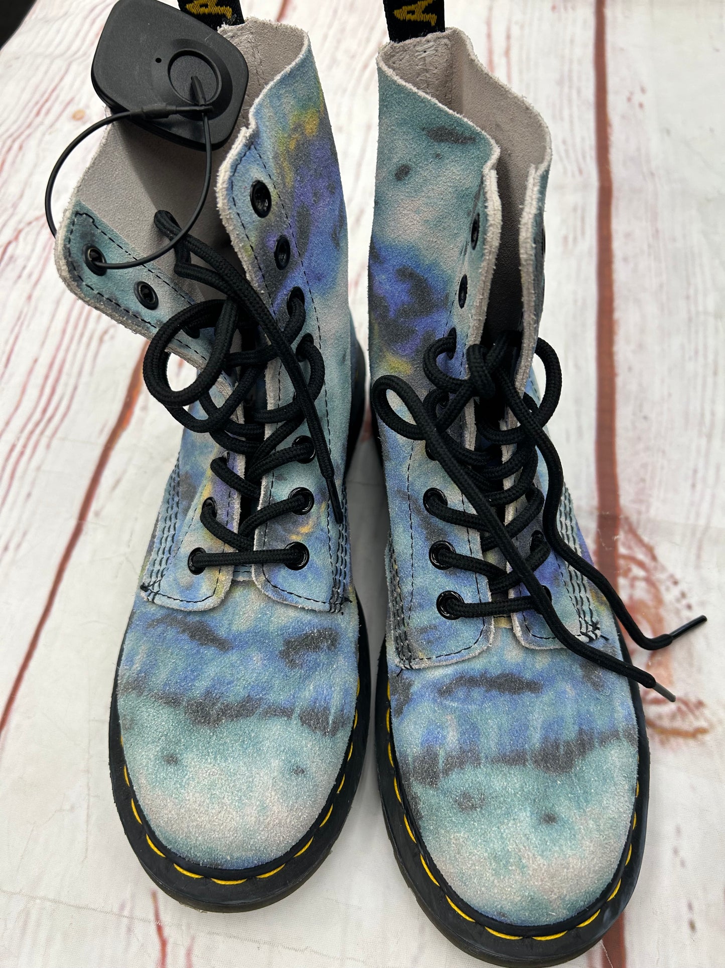 Boots Combat By Dr Martens In Blue, Size: 8