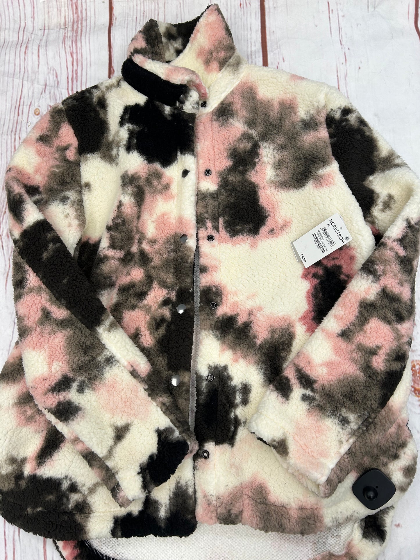 Jacket Faux Fur & Sherpa By Bp In Tie Dye, Size: Xs