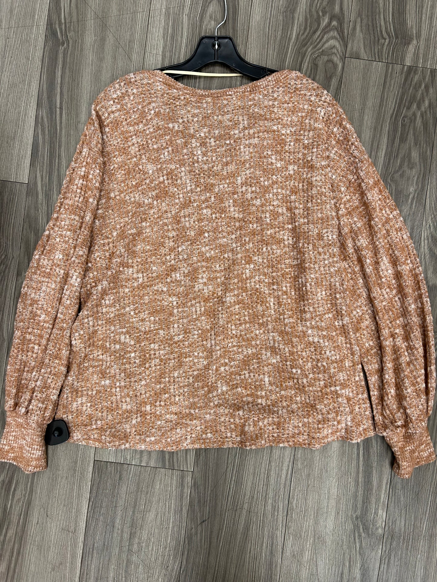 Top Long Sleeve By Democracy In Orange, Size: 3x