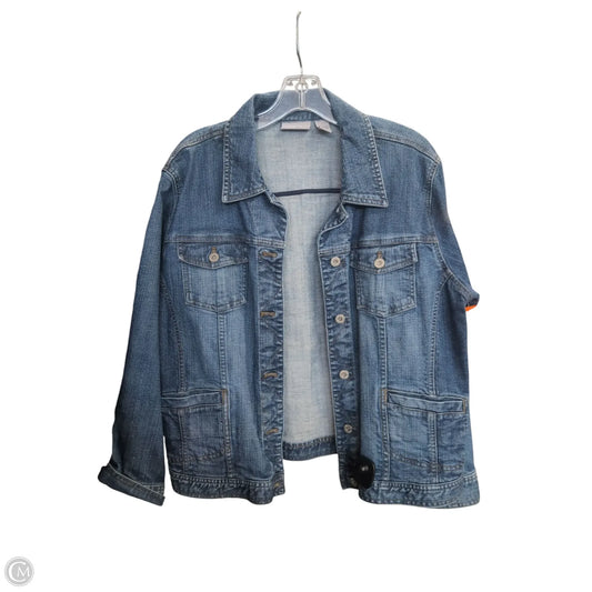 Jacket Denim By Chicos In Blue, Size: 2