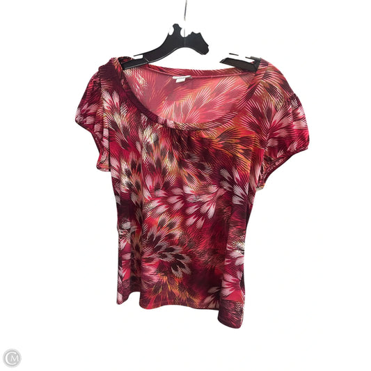 Top Short Sleeve By Worthington In Pink, Size: L