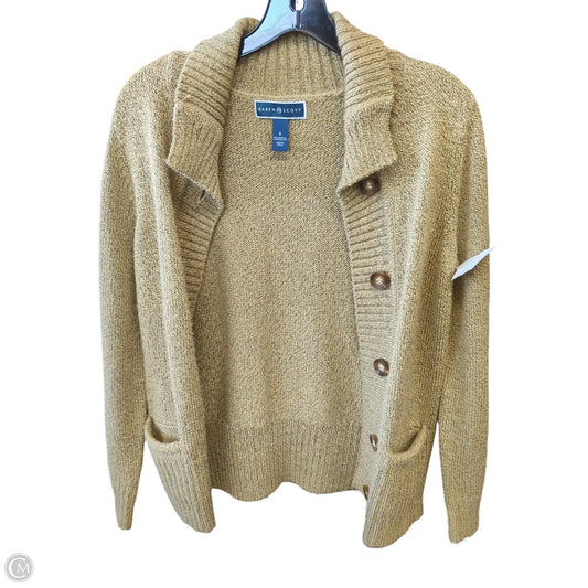 Sweater Cardigan By Karen Scott In Tan, Size: S
