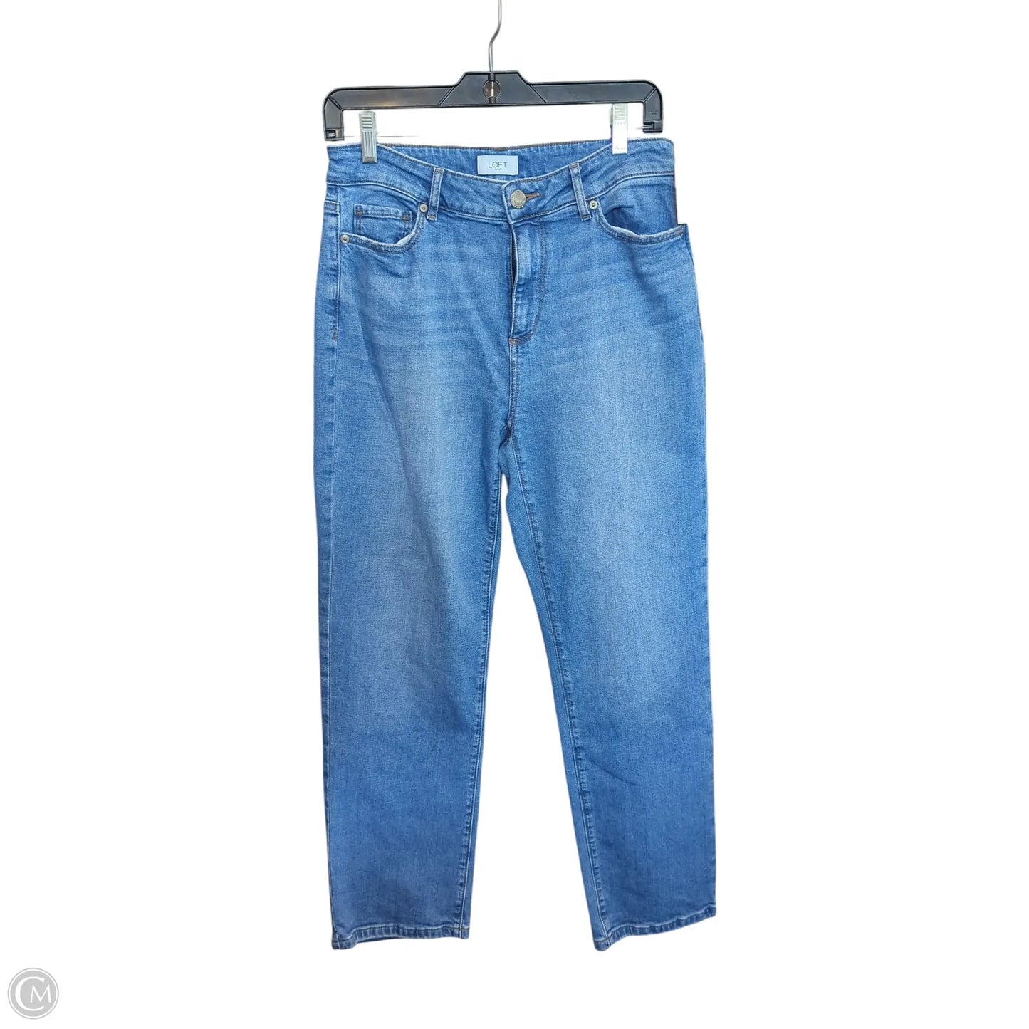Jeans Straight By Loft In Blue Denim, Size: 4