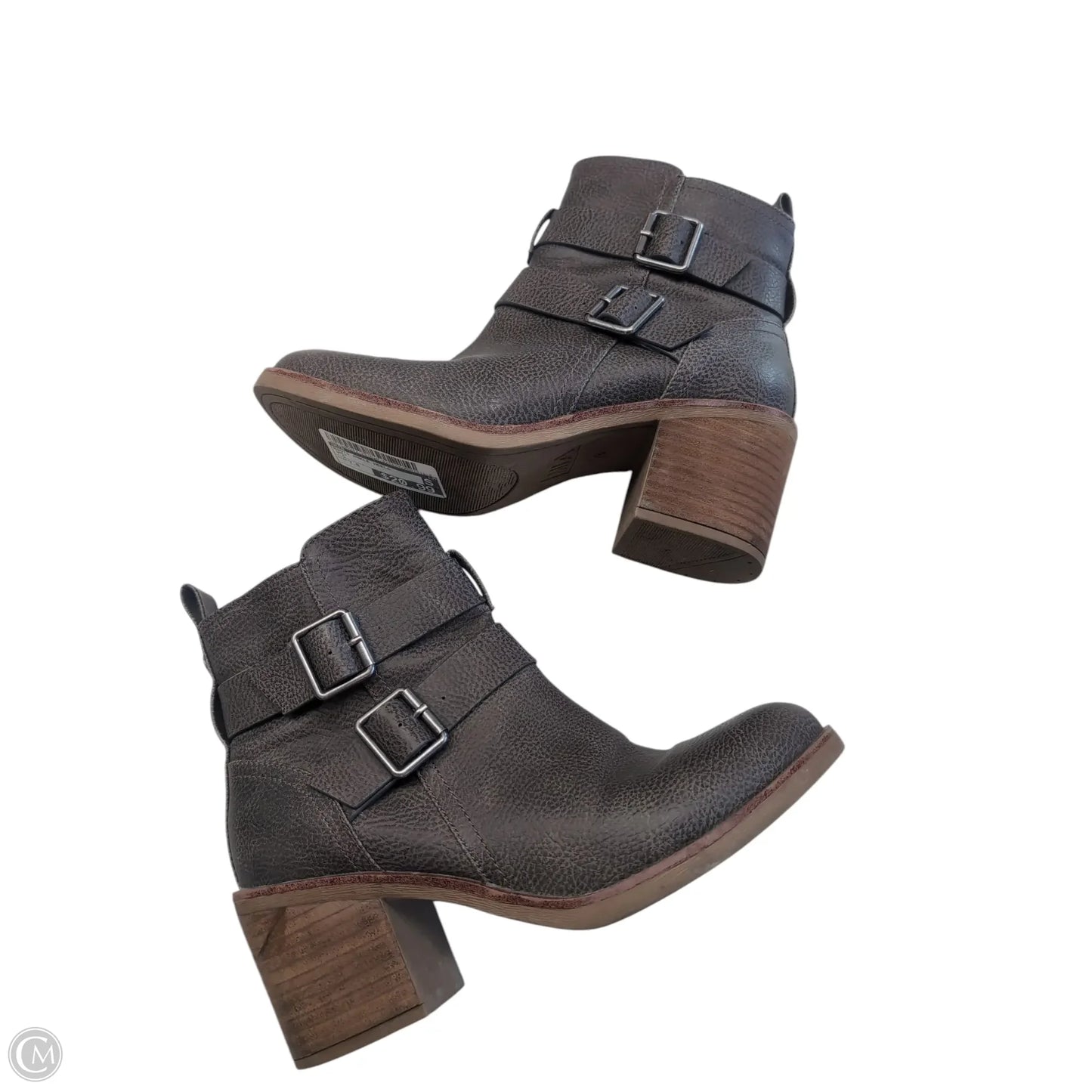 Boots Ankle Heels By Mia In Grey, Size: 7.5