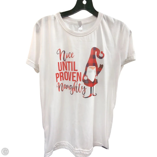 Top Short Sleeve By Clothes Mentor In White, Size: S