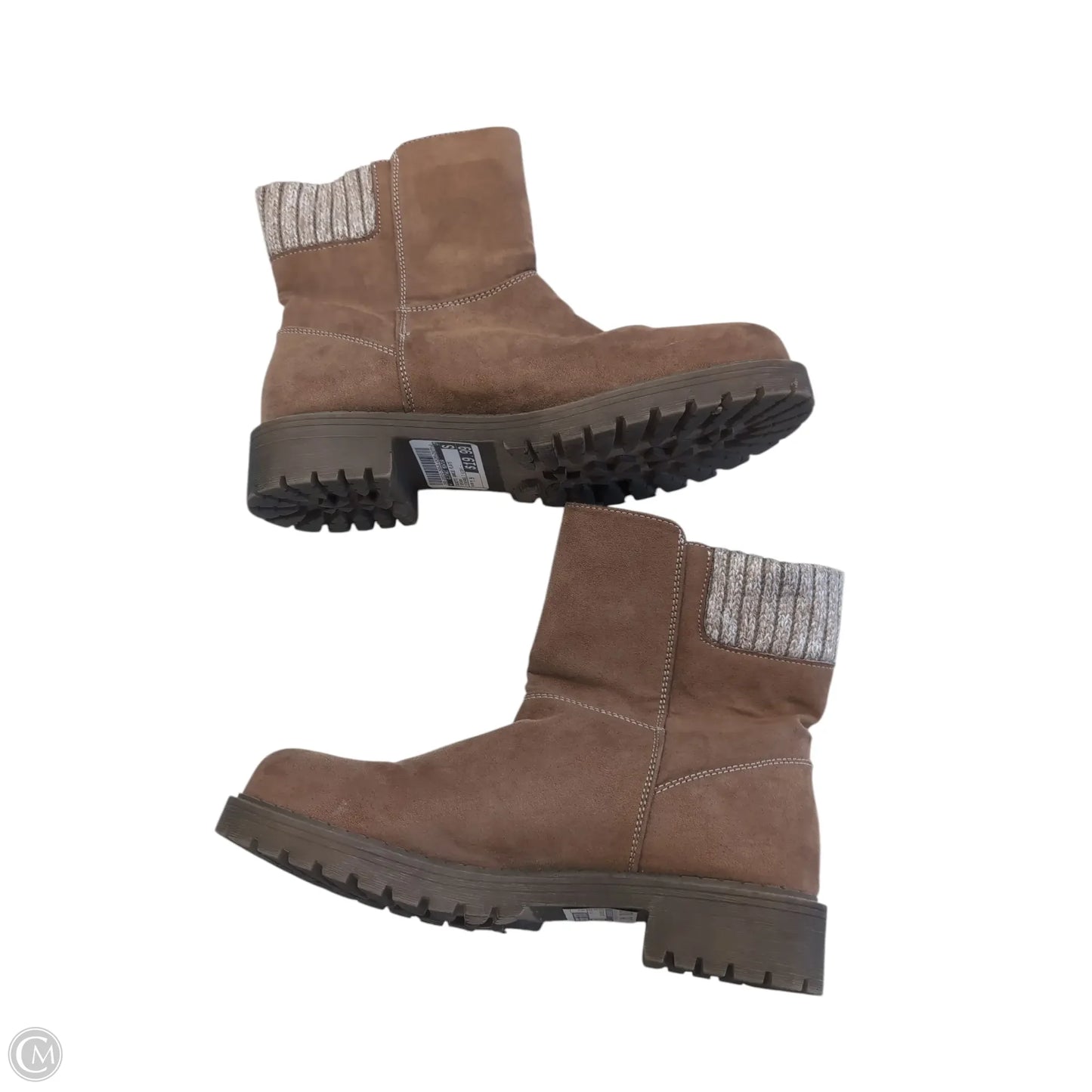 Boots Ankle Flats By Clothes Mentor In Brown, Size: 7.5