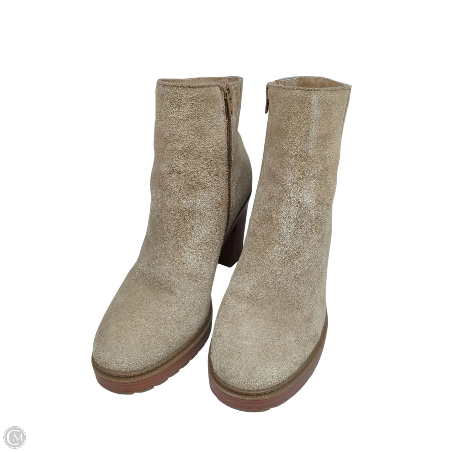 Boots Ankle Heels By Crown Vintage In Tan, Size: 9