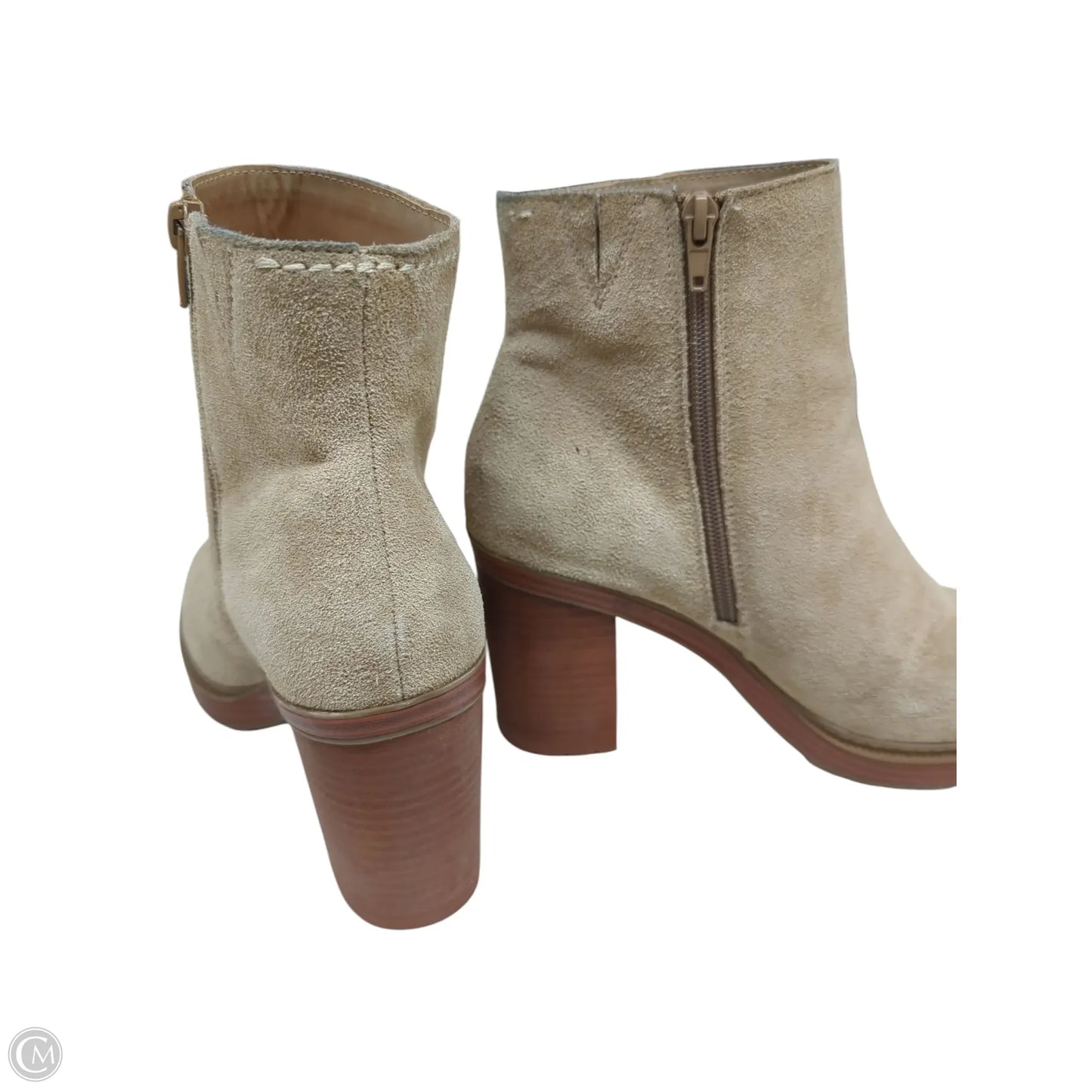 Boots Ankle Heels By Crown Vintage In Tan, Size: 9