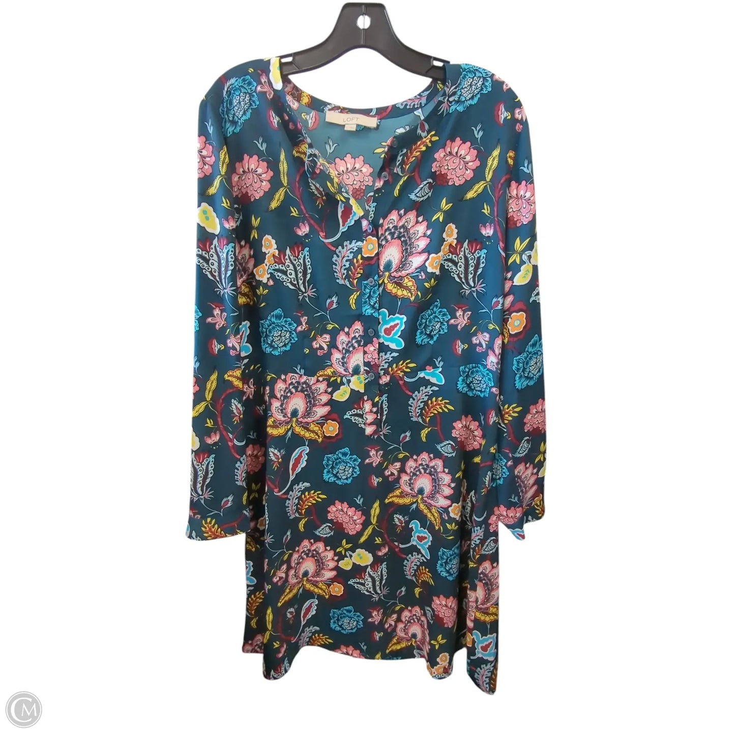 Dress Casual Maxi By Loft In Multi-colored, Size: 12