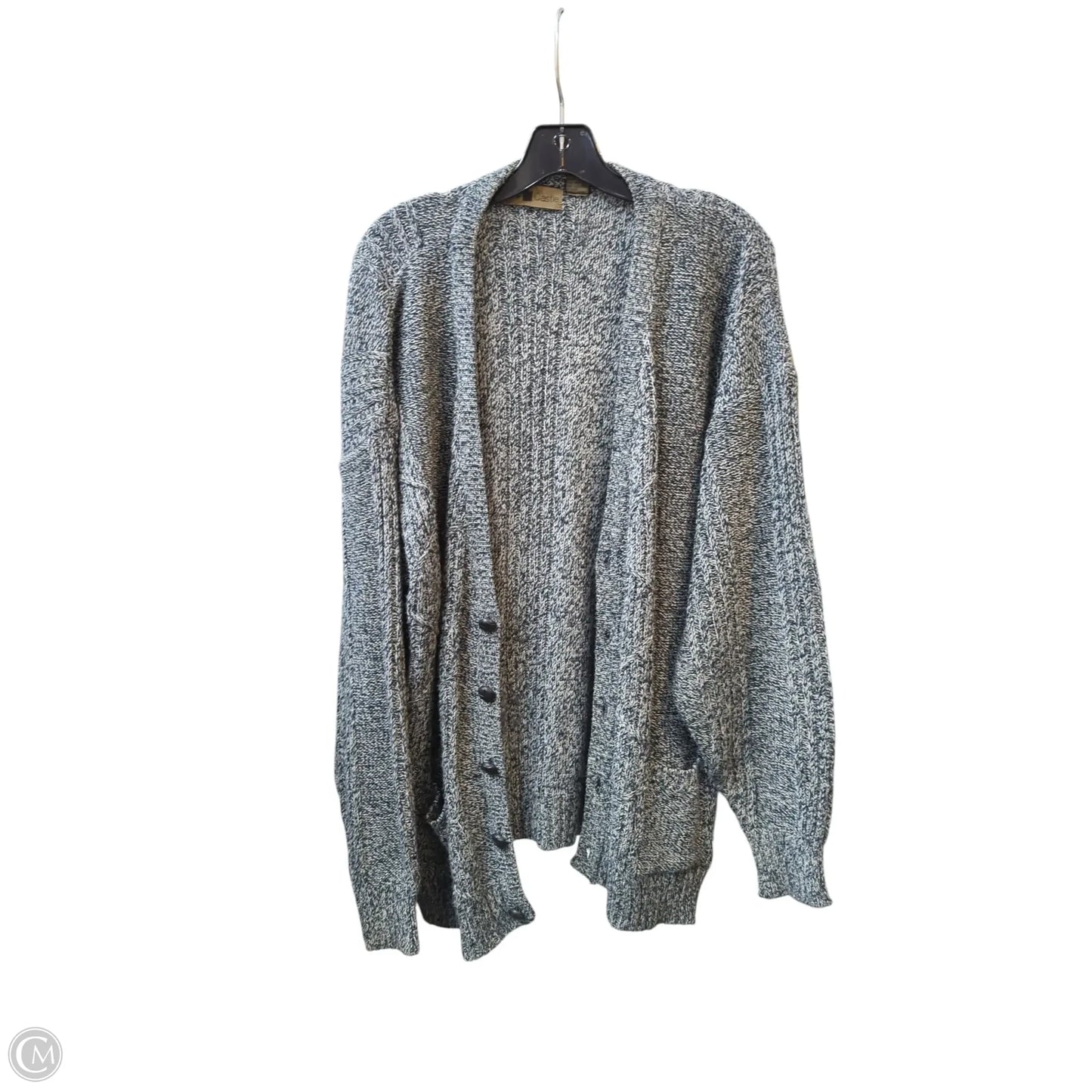 Sweater Cardigan By Clothes Mentor In Grey, Size: 2x