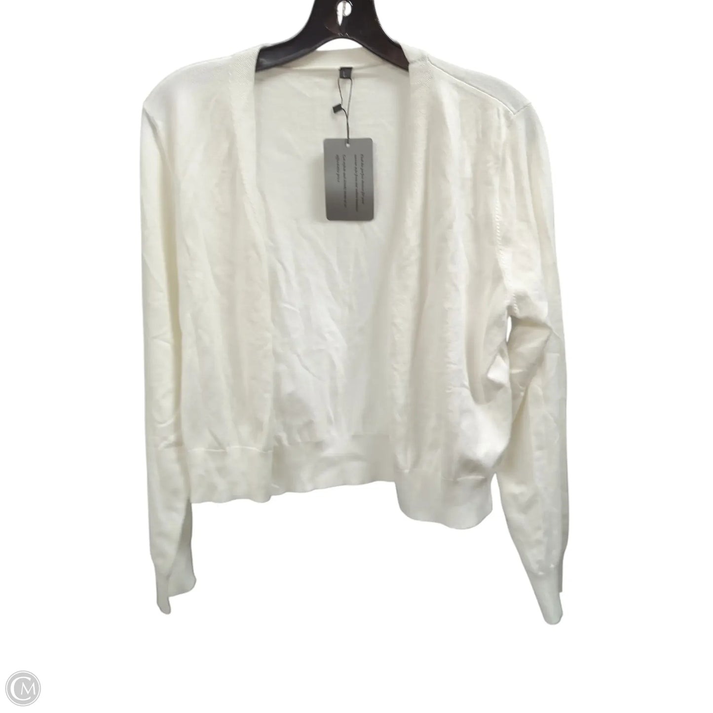 Cardigan By Clothes Mentor In White, Size: L