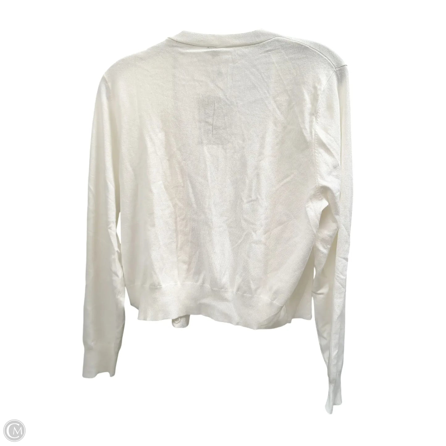 Cardigan By Clothes Mentor In White, Size: L