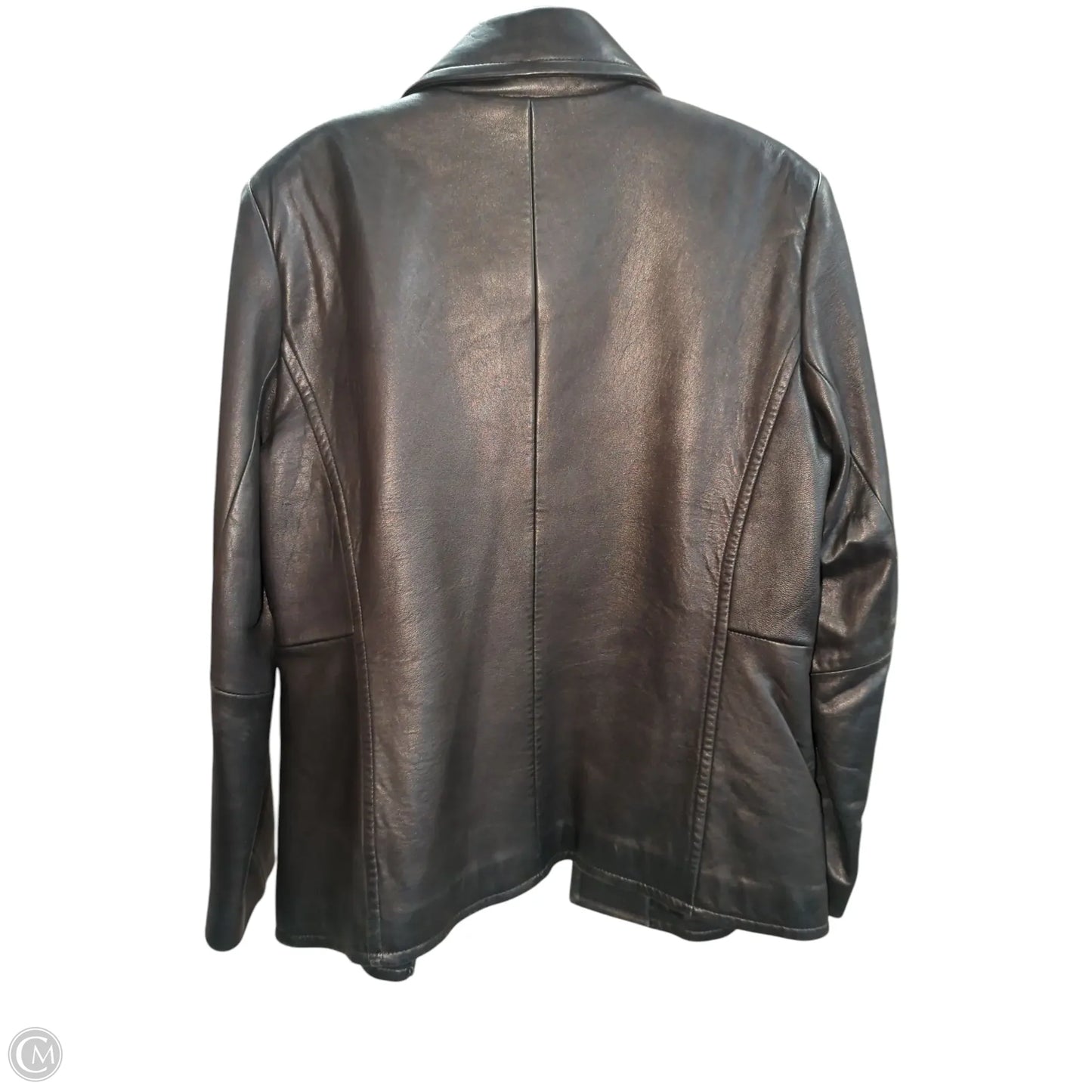Jacket Leather By Liz Claiborne In Black, Size: M