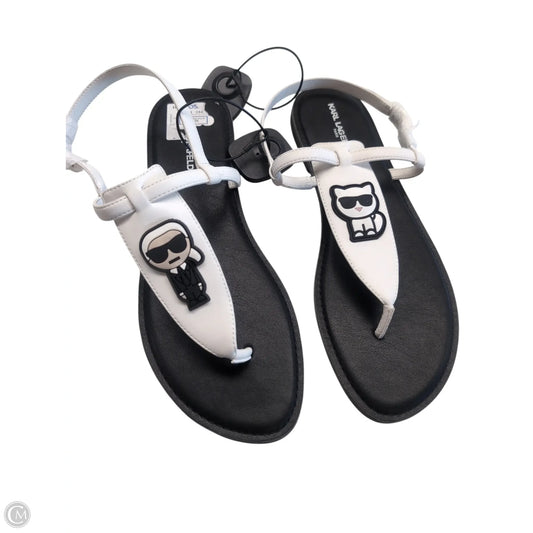 Shoes Designer By Karl Lagerfeld In Black & White, Size: 11